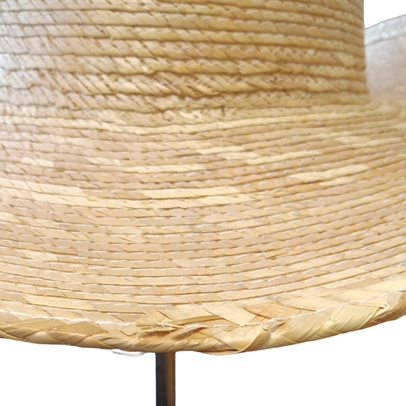 Stylish Reyes Braided Palm Straw Cowboy Hat by Broner - Picture 4 of 5